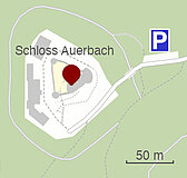 Karte Parklatz Schloss Auerbach